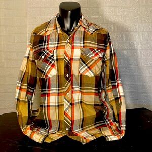 Roebuck & Co. Pearl Snap Flannel Shirt